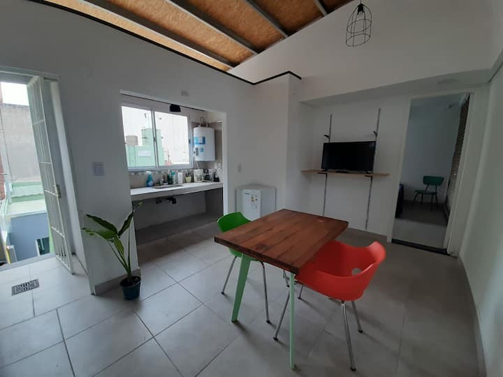 Recycled one-bedroom apartment with private patio in Villa Crespo