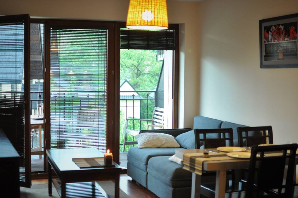 Salon z rozkładaną kanapą/Livingroom with convertible sofa
