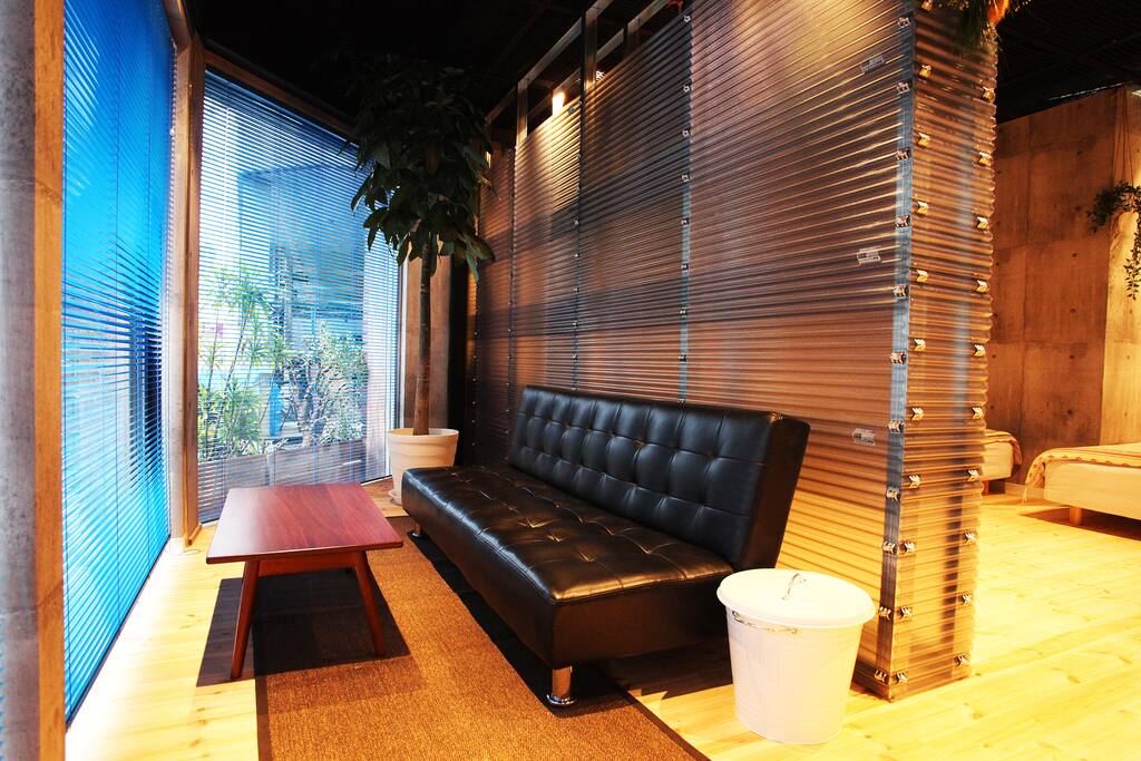 Sofa beside window