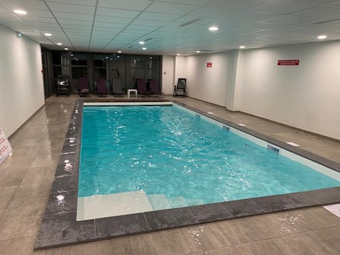 Studio with heated pool near Colmar