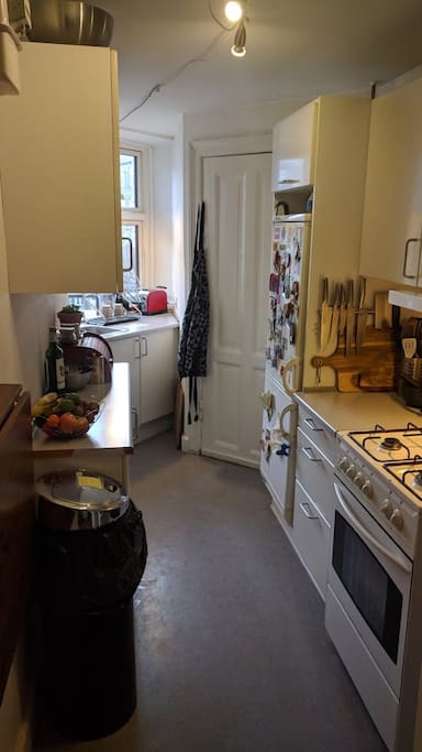 Small but functional kitchen. We have a passion for cooking, and with a bit of creativity you are not limited by the size. Great equipment in kitchen for cooking anything you can imagine.