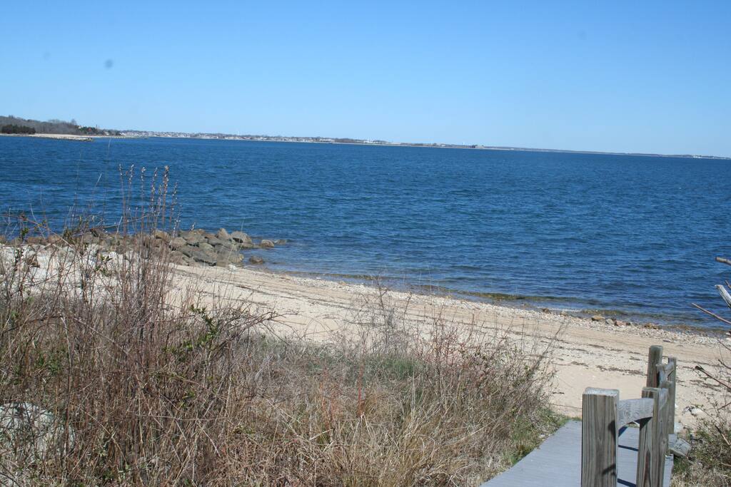 Beach on property