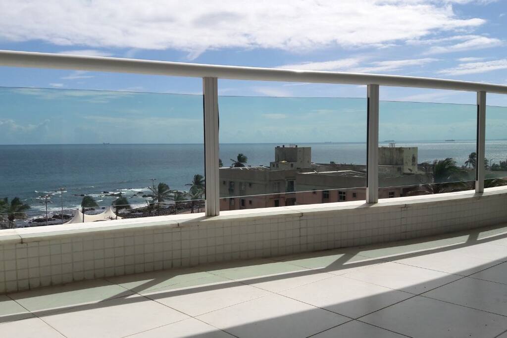 Vista da varanda do apartamento