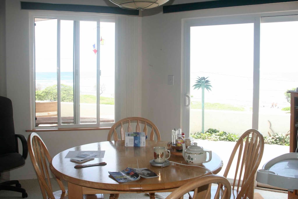 Dining area with full ocean views.