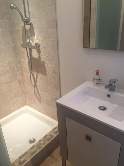 Bathroom with shower and toilet