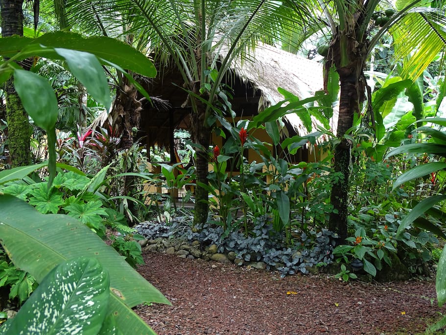 Side view of terrace of your private bungalow
