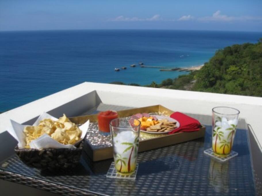 Upstairs Patio - Over looking Crash Boats Beach