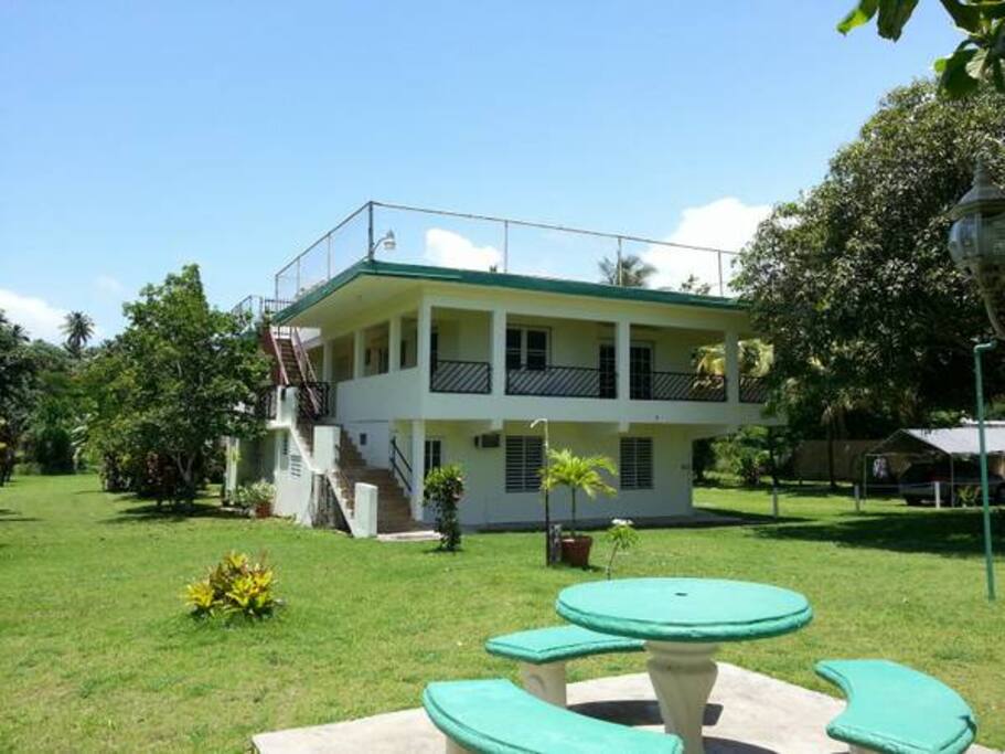 View of the house from the beach