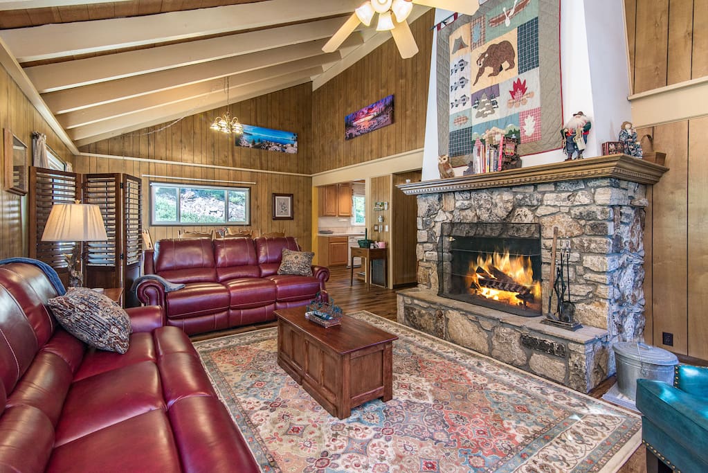 Kick off your boots and warm up by the living room fireplace. Note: guests must bring their own firewood as it is not provided for in the fireplace.