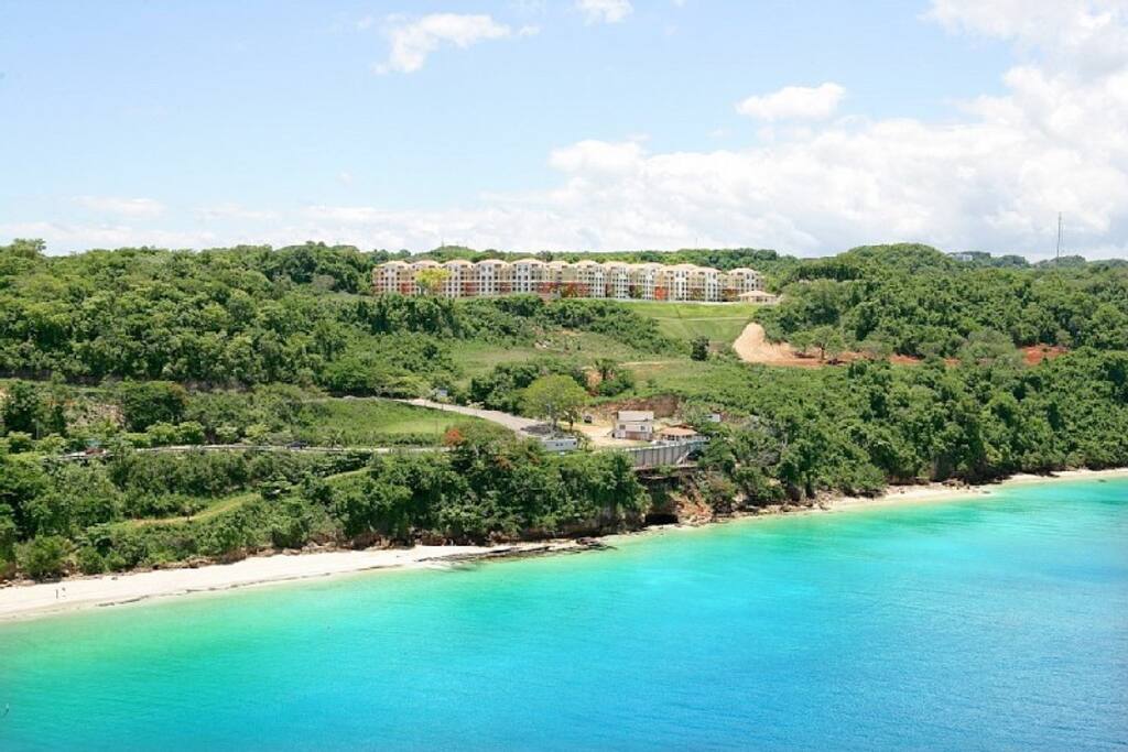A view from the Beach Crash Boat of the Villa