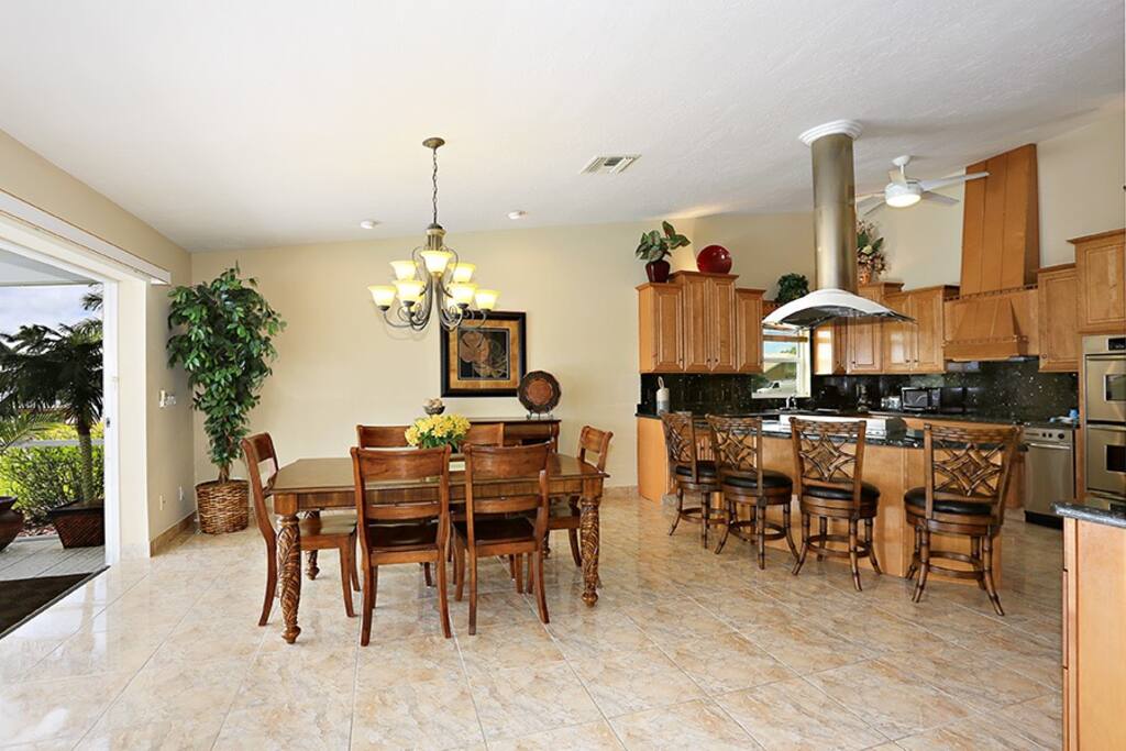 Great room opens to dining area and kitchen