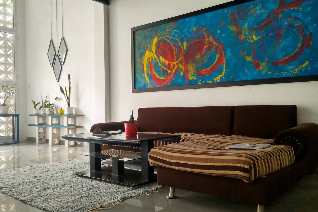 Living room full of sun light
