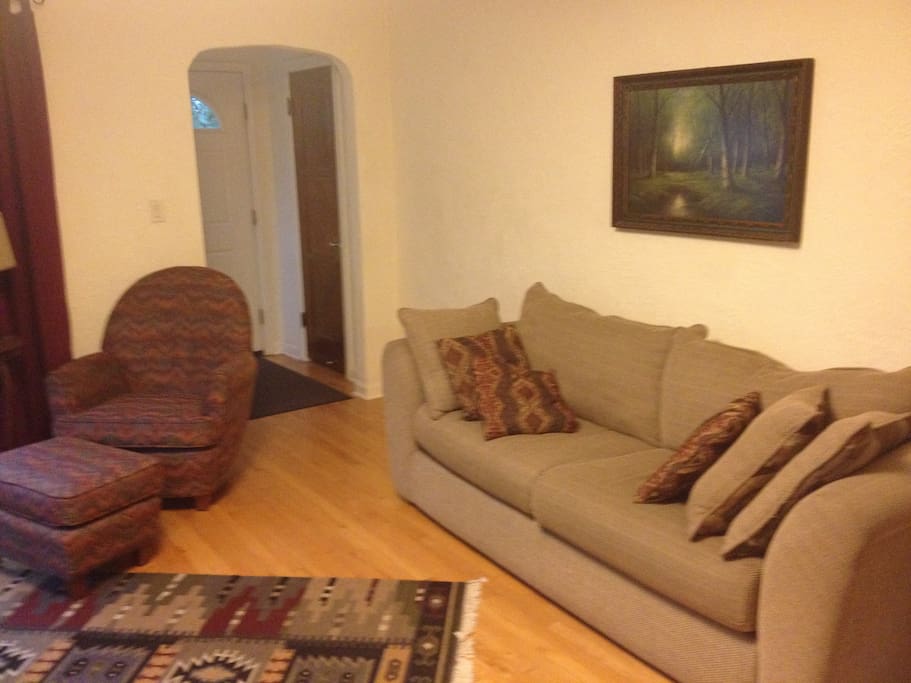 Front entrance and more of the living room