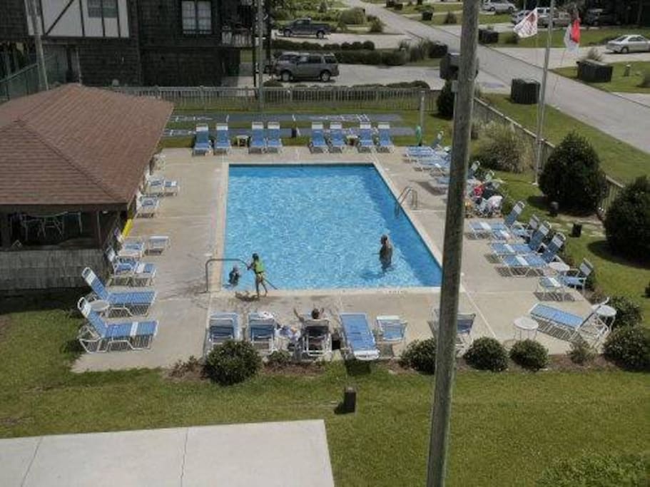 Pool is just past adjacent unit
