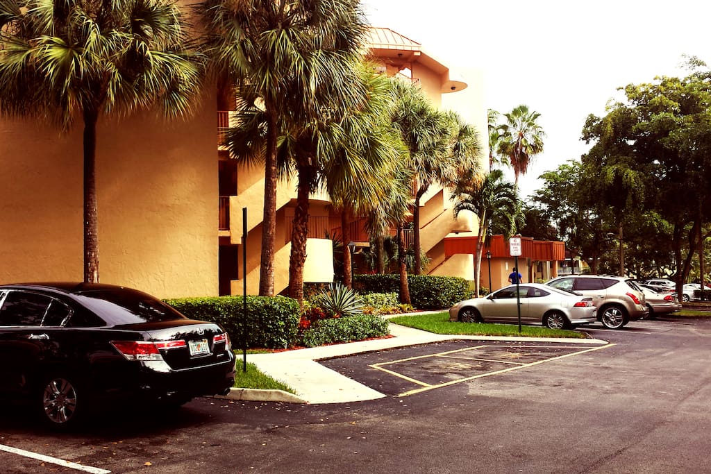 Parking space outside of the apartment