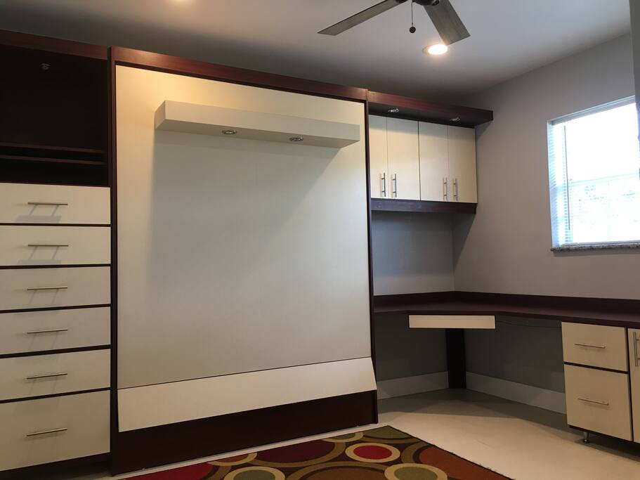 NEW Murphy Bed system w/ FOAM mattress, Chest of Drawers, Corner Desk with extension