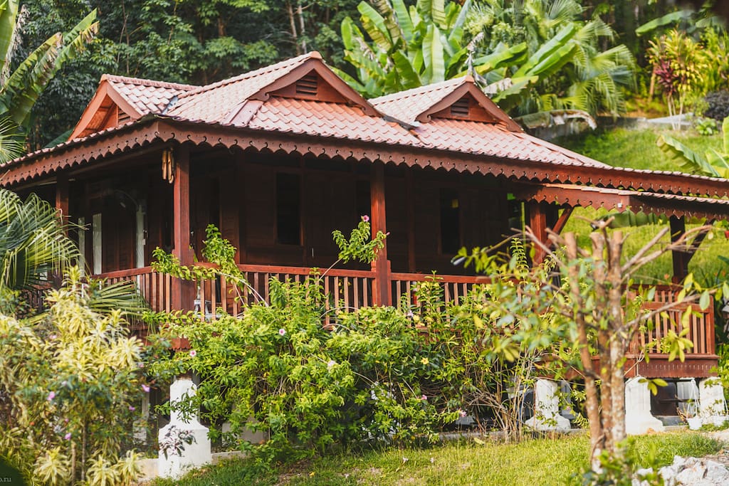 Wooden Villa @ Alamanda Villas Langkawi surrounded by garden and nature