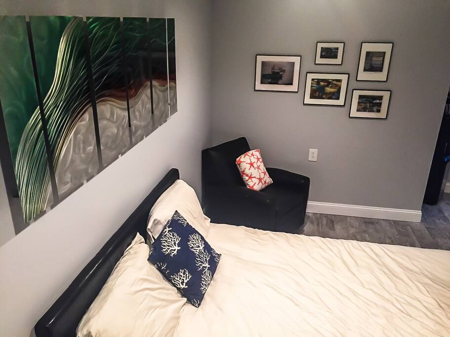 Side view of bed
