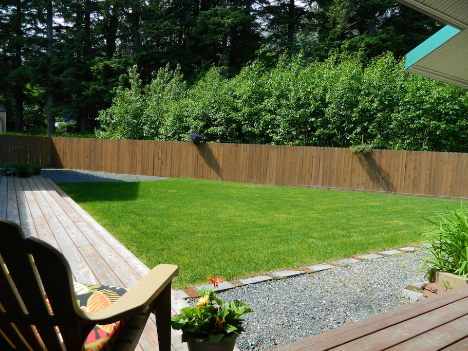 View from back yard deck.