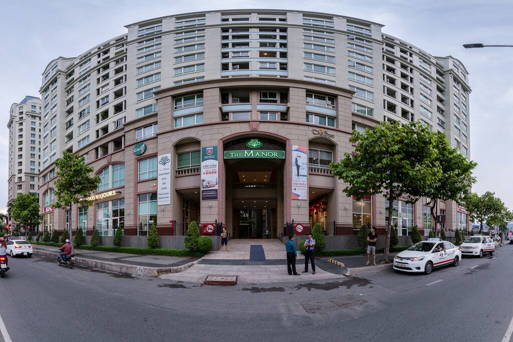 Main entrance with security features