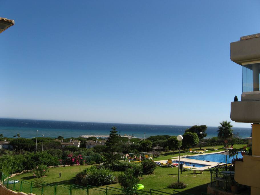View from the terraces, already for dining.