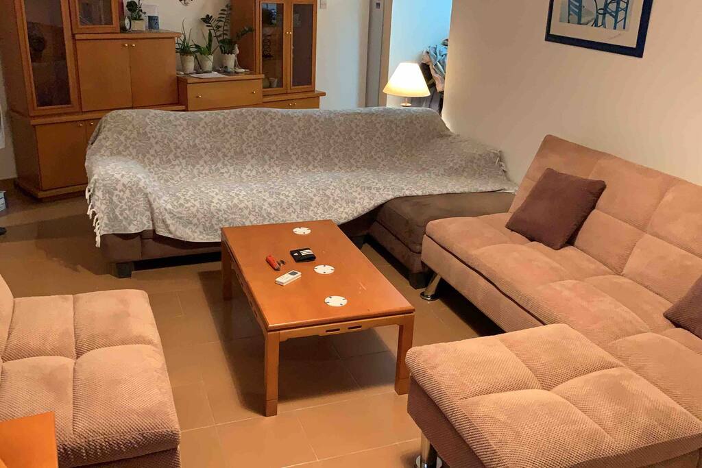 Living room now showing additional sofa to ensure all guests have seating