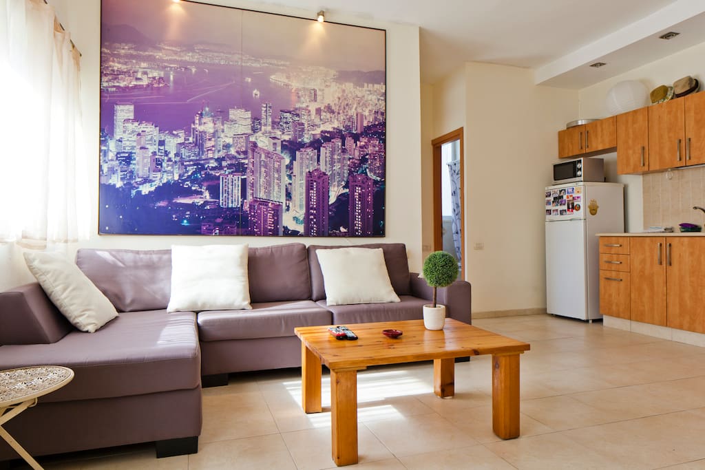 living room and kitchen