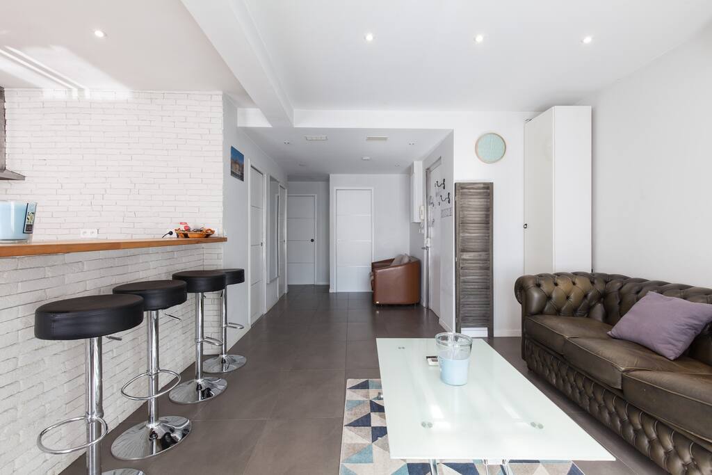 Living area with two sofas