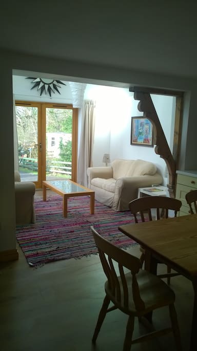 Comfy sofas in the sun room