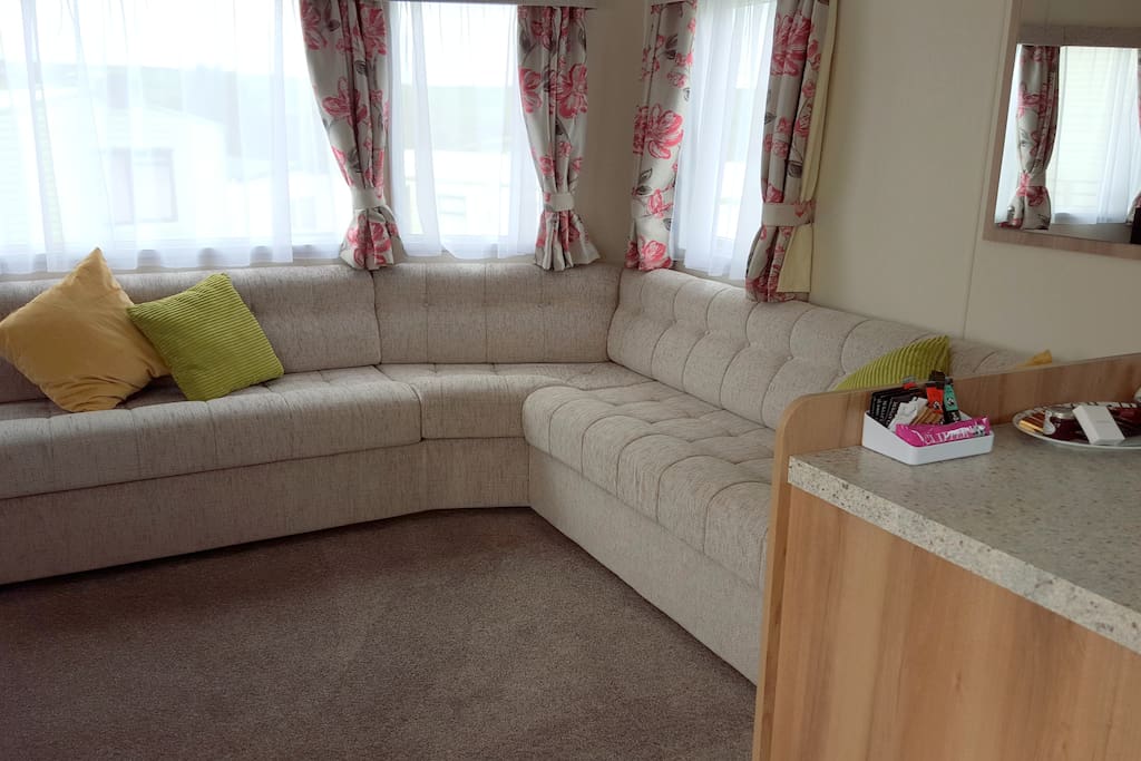 Living Room with double sofa bed
