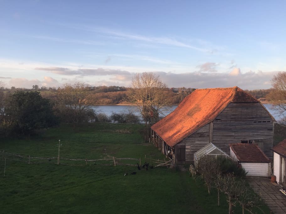 The view from the main house