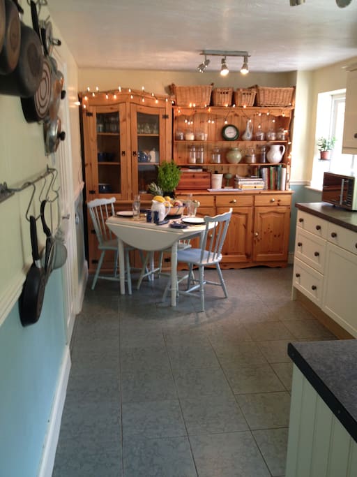 Calming kitchen.