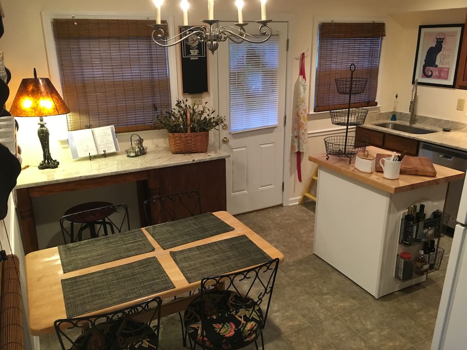 Fully furnished kitchen with work area