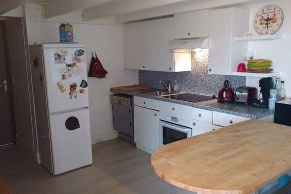 Cuisine ouverte sur le salon