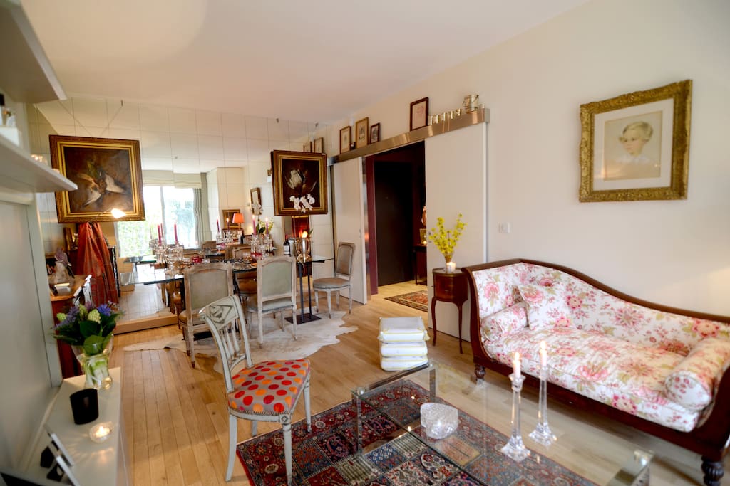 Living room of this charming apartment