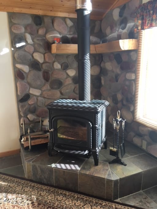 Cozy fireplace