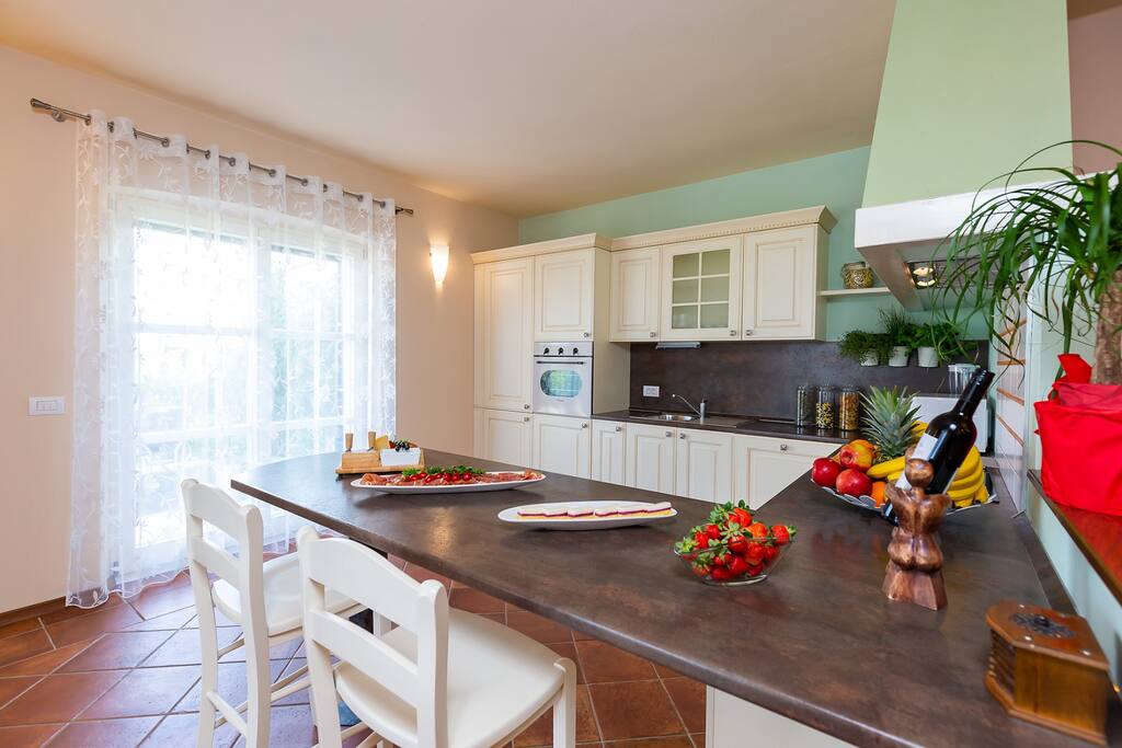 Dining area and kitchen