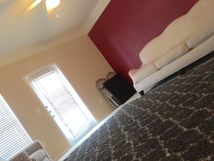 Card Table to play Spades (Area includes 2 Queen BeautyRest Air Mattresses)