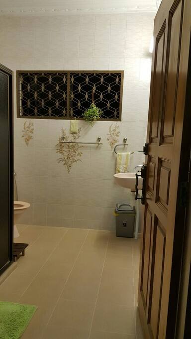 Clean and spacious toilet