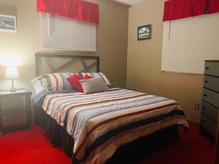 Main Floor Bedroom #2 with Full-Sized Bed.