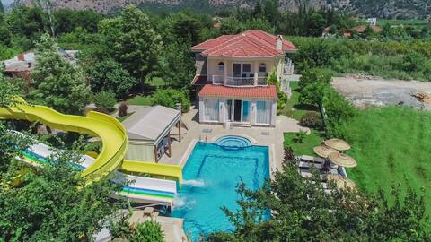 “Villa ZeZe” in Dalyan with Private waterslides.