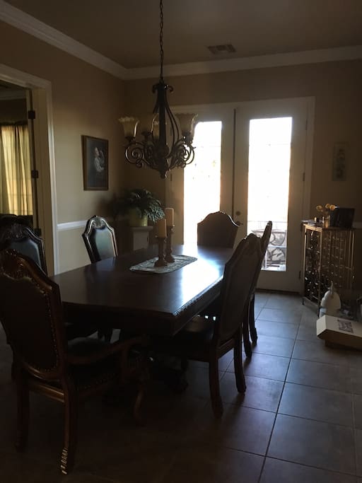 Dining room opens to outside if you want