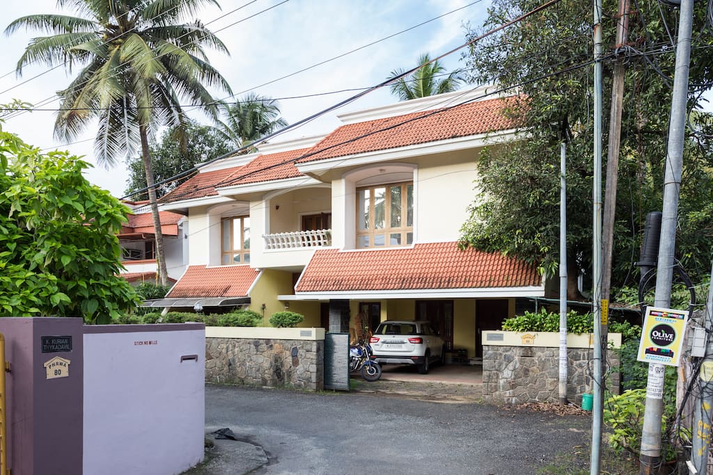 There is a small garden in the compound and a mango tree, which gives shade to your bedroom above.