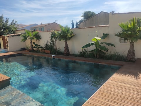 Apartment with shared pool 9 minutes from the sea