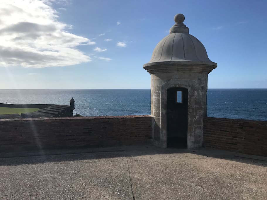Just steps away...