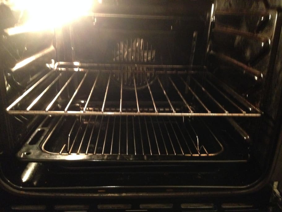 Hob and oven. Microwave also supplied. Kettle, toaster.