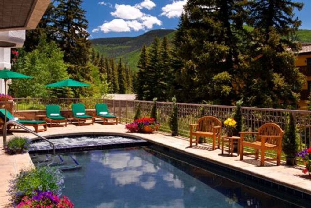 Heated outdoor pool / hot tub