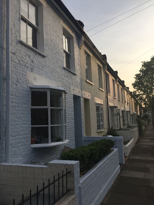 Our street - all the houses are different colours