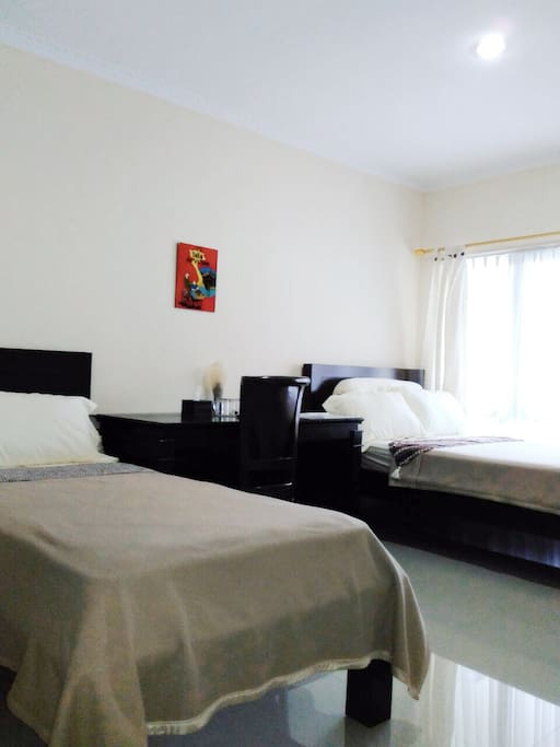 1 single bed dan 1 double bed