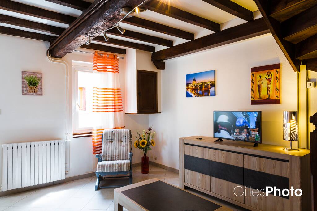 Salon séjour avec canapé, TV